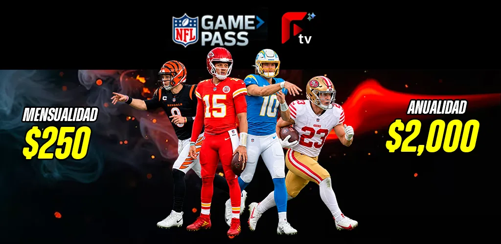 Flix TV offer with NFL Game Pass: monthly $250 MXN, yearly $2,000 MXN